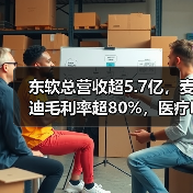 东软总营收超5.7亿,麦迪毛利率超80%,医疗IT公司半年报数据的背后(图1) 东软总营收超5.7亿,麦迪毛利率超80%,医疗IT公司半年报数据的背后(图1)