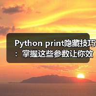 Python print隐藏技巧:掌握这些参数让你效率翻倍!(图1) Python print隐藏技巧:掌握这些参数让你效率翻倍!(图1)