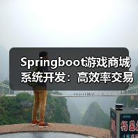Springboot游戏商城系统开发：高效率交易解决方案（图1）